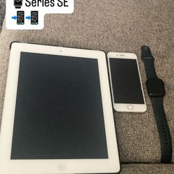 Apple iPad And Apple iPhone And Apple Watch. iPad And iPhone Are Passcode Locked, Apple Watch Is Not. Willing To Sell Individually. 