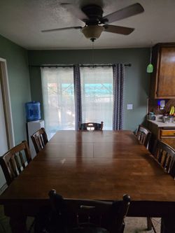 Tall wood table