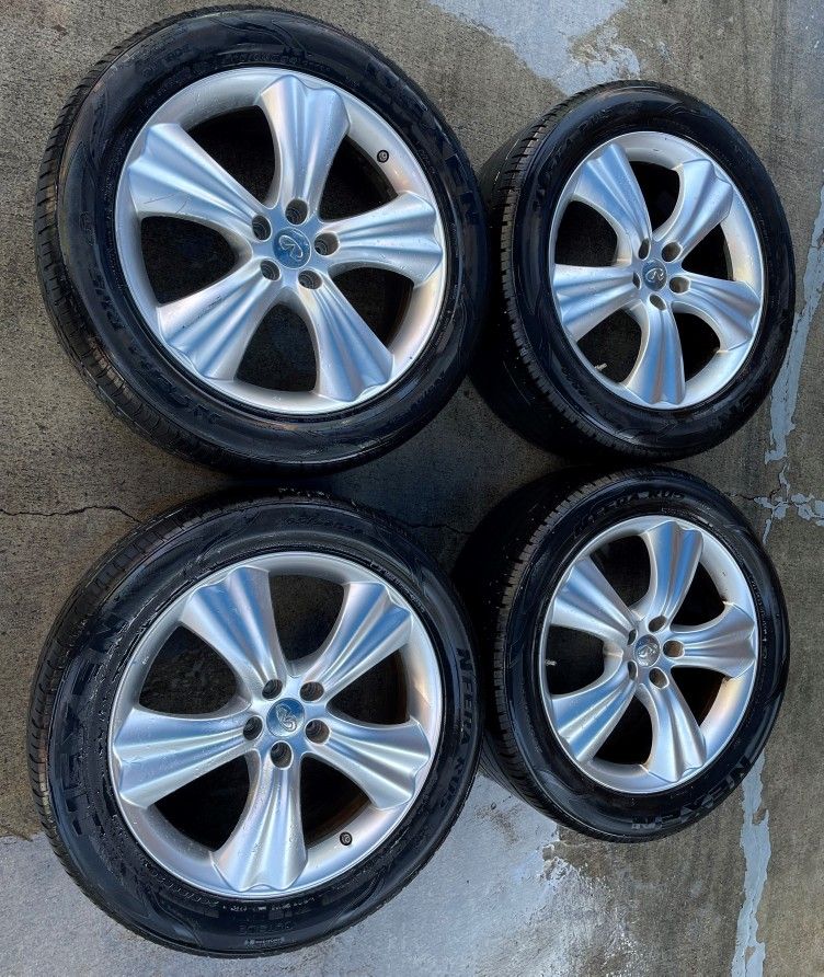 2010 INFINITI FX35 FX50 20" INCH WHEEL RIMS W/ TIRES (SET OF 4)