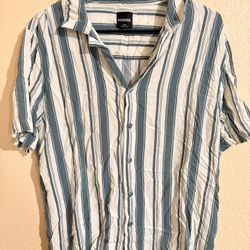 Pacsun RSQ Striped Button Down
