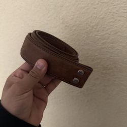 Chrome Hearts Brown Leather Belt Strap