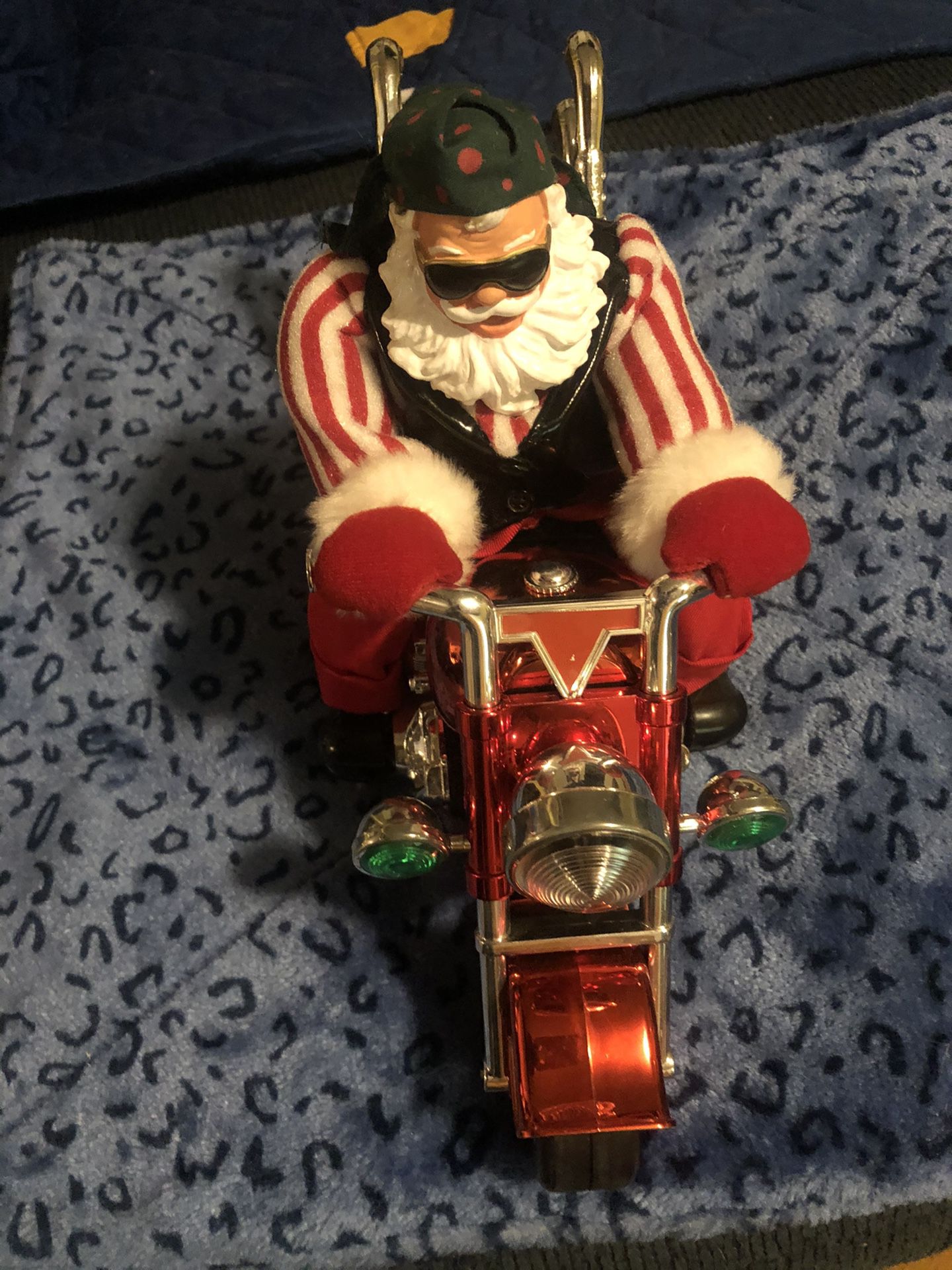 Photo Santa Motor Cycle Christmas Chopper