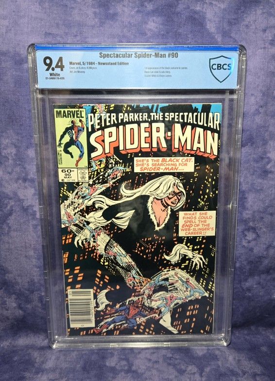Spectacular Spider-Man #90, 1984 • CBCS 9.4 Newsstand • 2nd App Of Black Suit