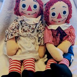 Vintage Raggedy Ann Doll Raggedy Andy Doll Dolls Set