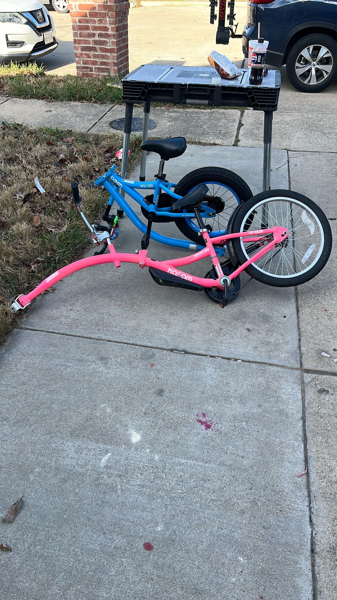 Kazam Co-pilot Trailer Bike Pink 20”