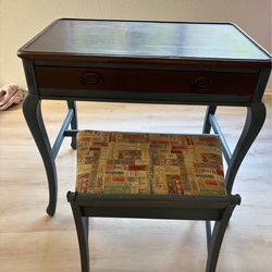 Desk with bench seat