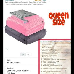 BRAND NEW WEIGHTED BLANKET 20lb (QUEEN SIZE)