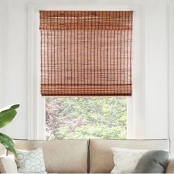 Bamboo Roman Shades - 34"W X 64"H