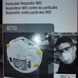 3M N95 Particulate Respirator Face Masks. Box of 20. 