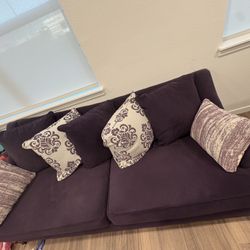 2 Set Purple Couch Set