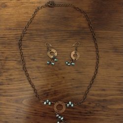 Artisan Copper Necklace/Earring Set