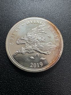 2019 FIFTY DYING EAGLE ZOMBUCKS CURRENCY OF THE APOCALYPSE ONE OZ  .999 SILVER