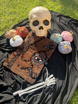 Hocus Pocus Spellbook Handmade Halloween Tufted Rug