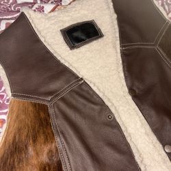 Vest Genuine Leather  Size M Use  Only 2 Times