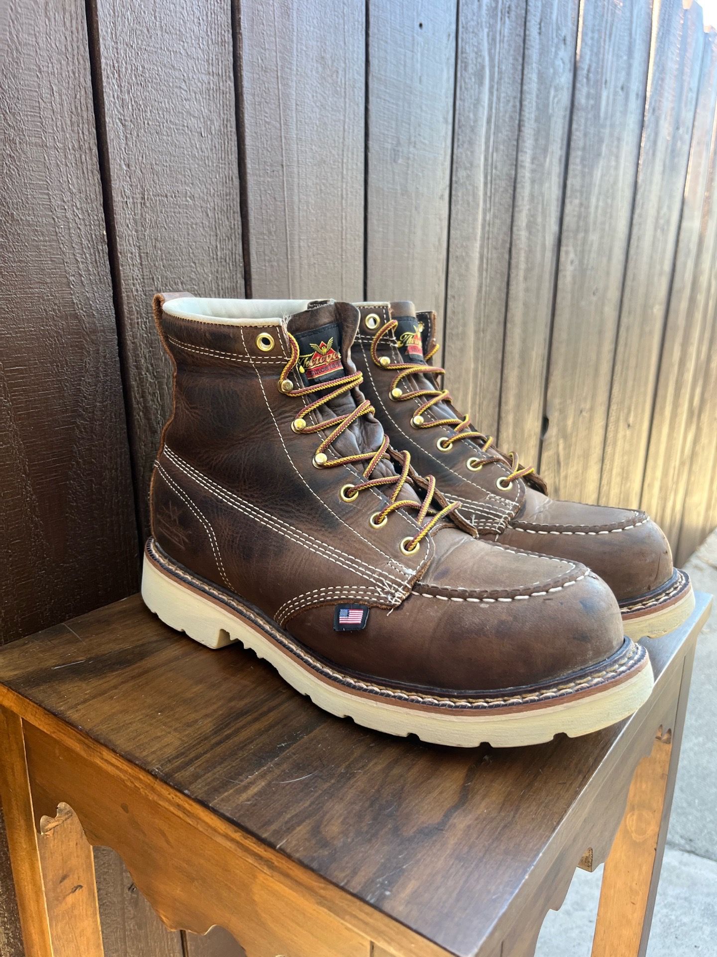 thorogood tobacco vs crazy horse American Heritage - 6" Safety Toe - Moc Toe MAXWear Wedge making them the best Thorogood Men's American Heritage 6"