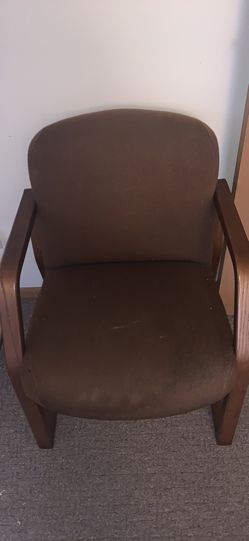 Pair Of Vintage Side Chairs wood arms