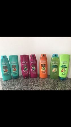 Garnier fructis shampoo& conditioners, 2$ each