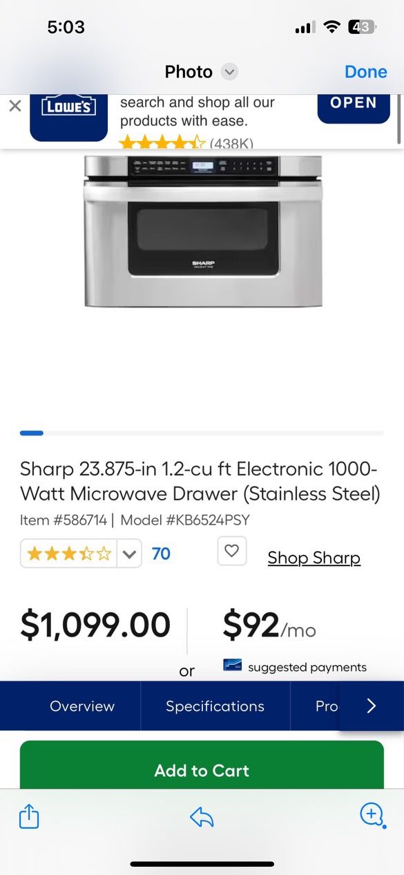 Microwave Drawer 