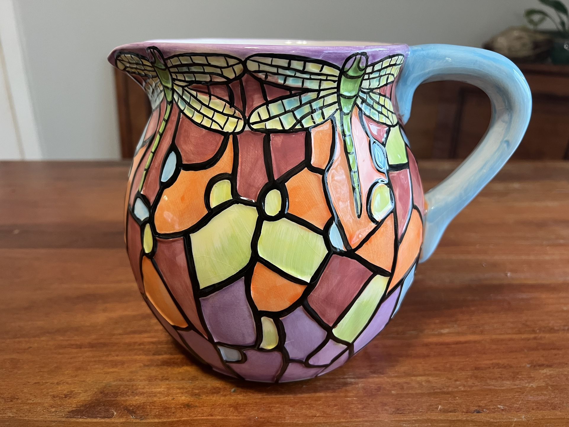 Formalities “Dragonfly Stained Glass Collection” Pitcher