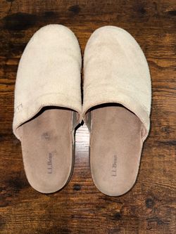 L.L.Bean Suede Slip-On Clogs – Women's Size 7 – Tan/Beige