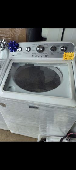 Maytag washer 5.3 cu.ft. Topload washer high efficiency stainless steel basket