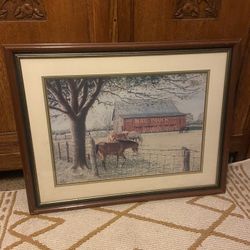Charming Farmhouse/ Horse Print By Herman Fox