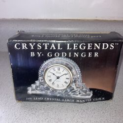 NEW Vintage Large Crystal Mantle Clock