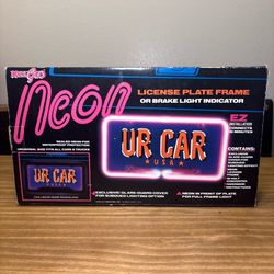 Vintage Kool Glo Purple Neon License Plate Frame Or Brake Light Indicator 90s