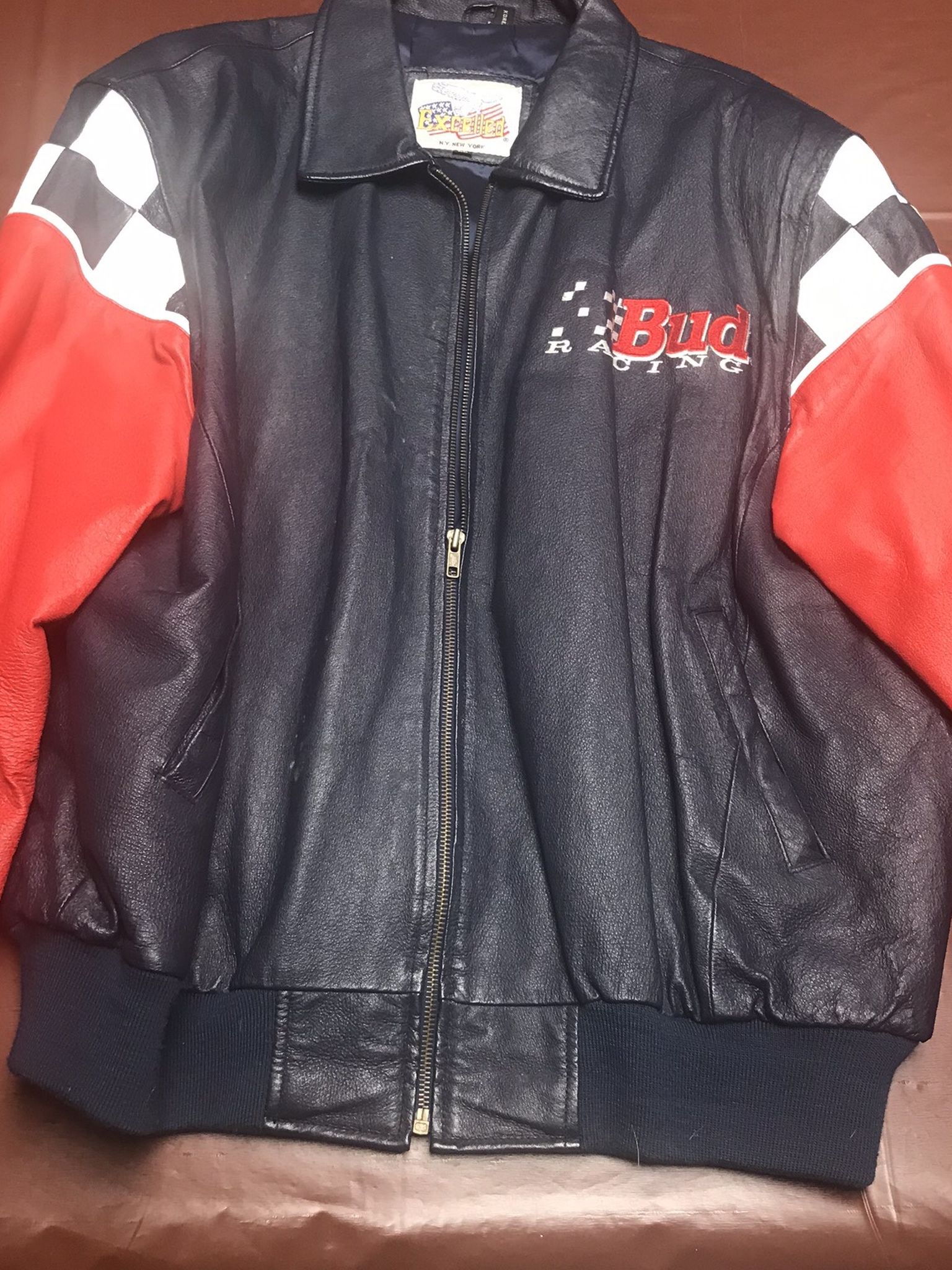 Budweiser All Leather Racing Jacket