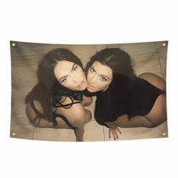 3x5ft Megan fox / Kourtney Kardashian Flag