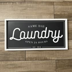 Laundry Room Sign Frame (Brand New) 