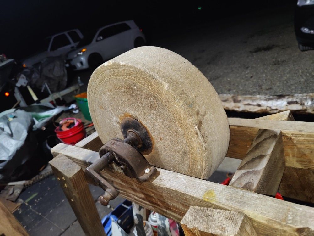 Price OBO Antique Grinding/Millstone Wheel 12.75 x3.25