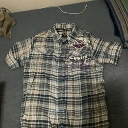 Y2K Raw Blue Shirt Size 3xl