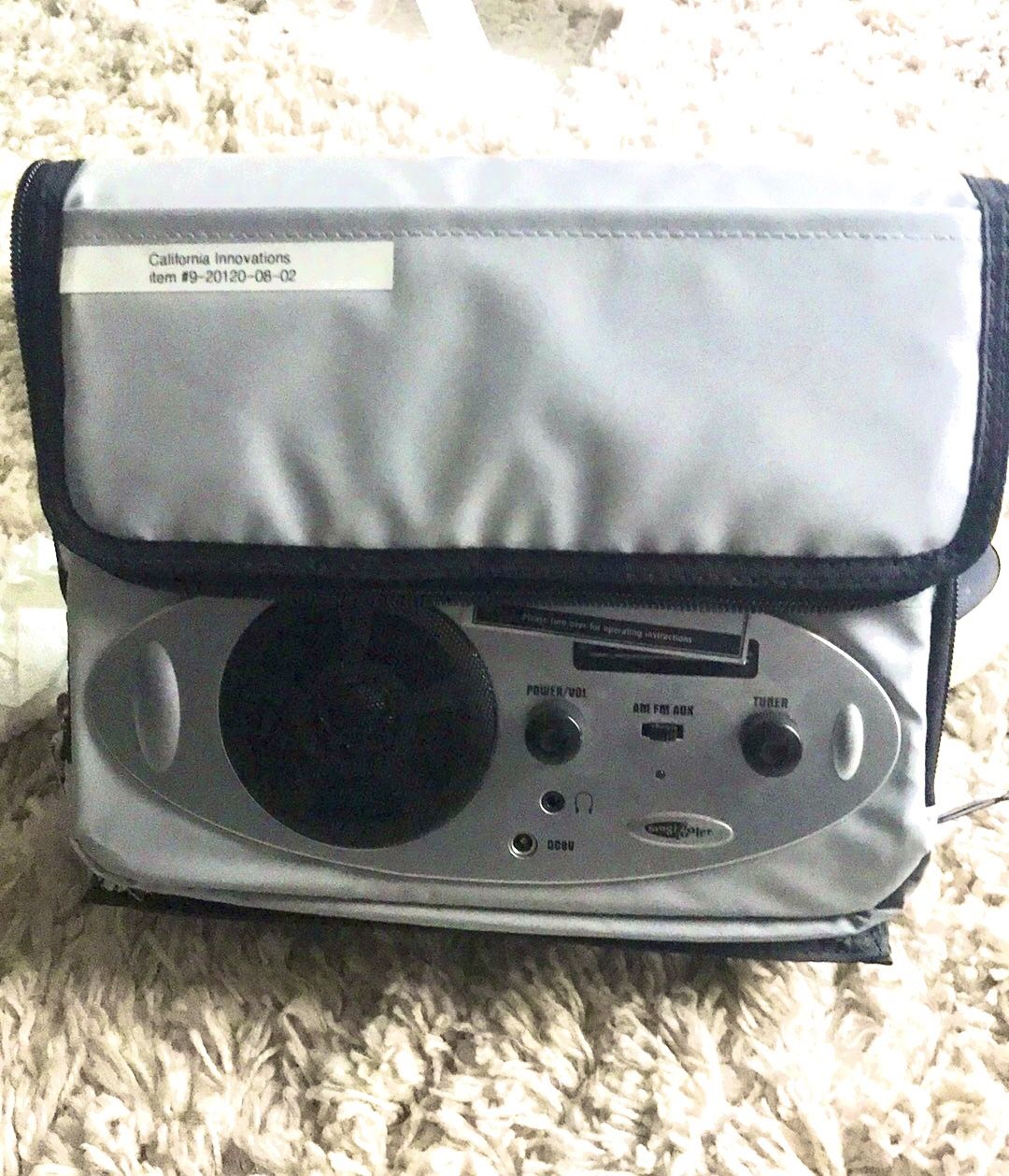 Cooler w/music collapsable w/ Shoulder carry strap portable