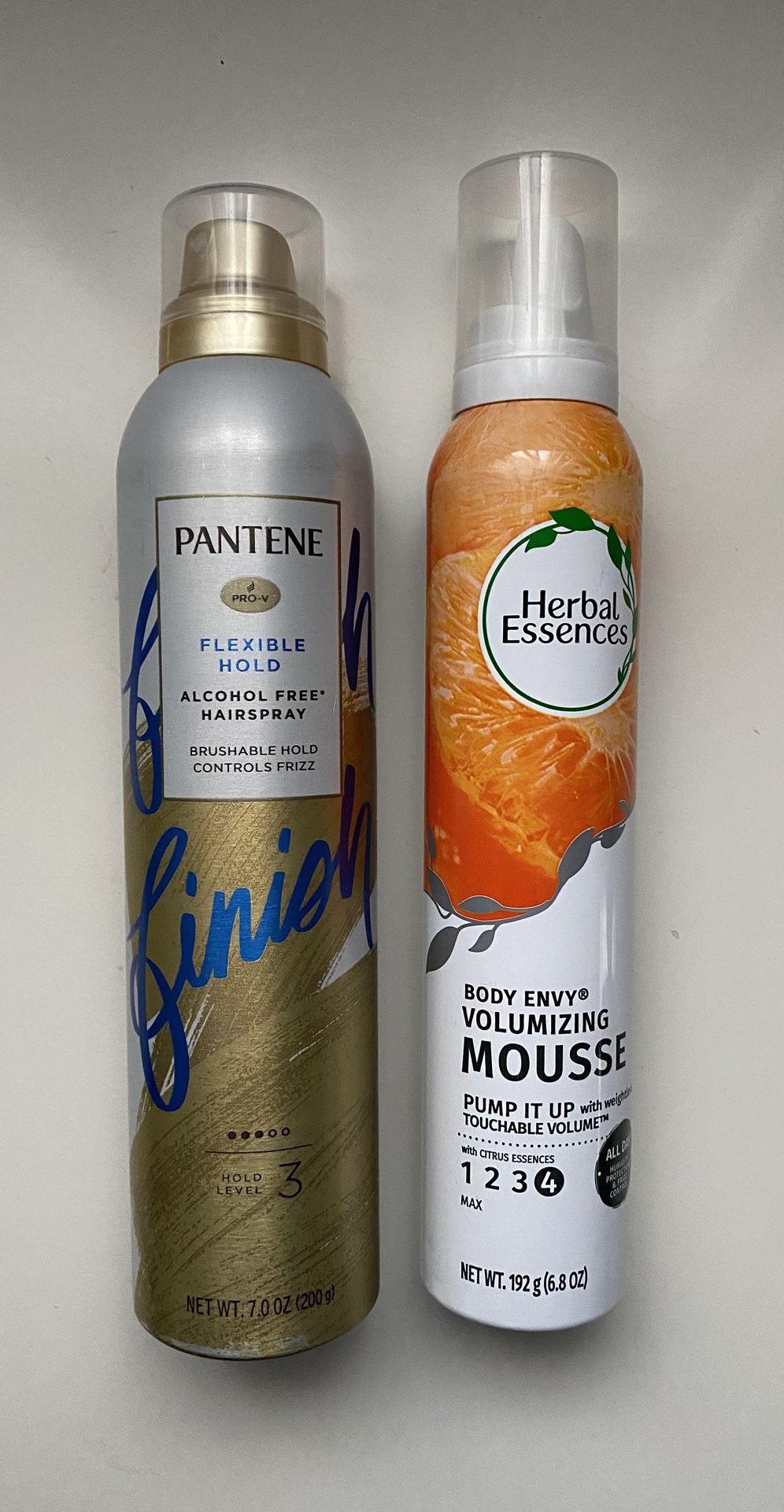 Pantene hairspray Or Herbal Essences Mousse