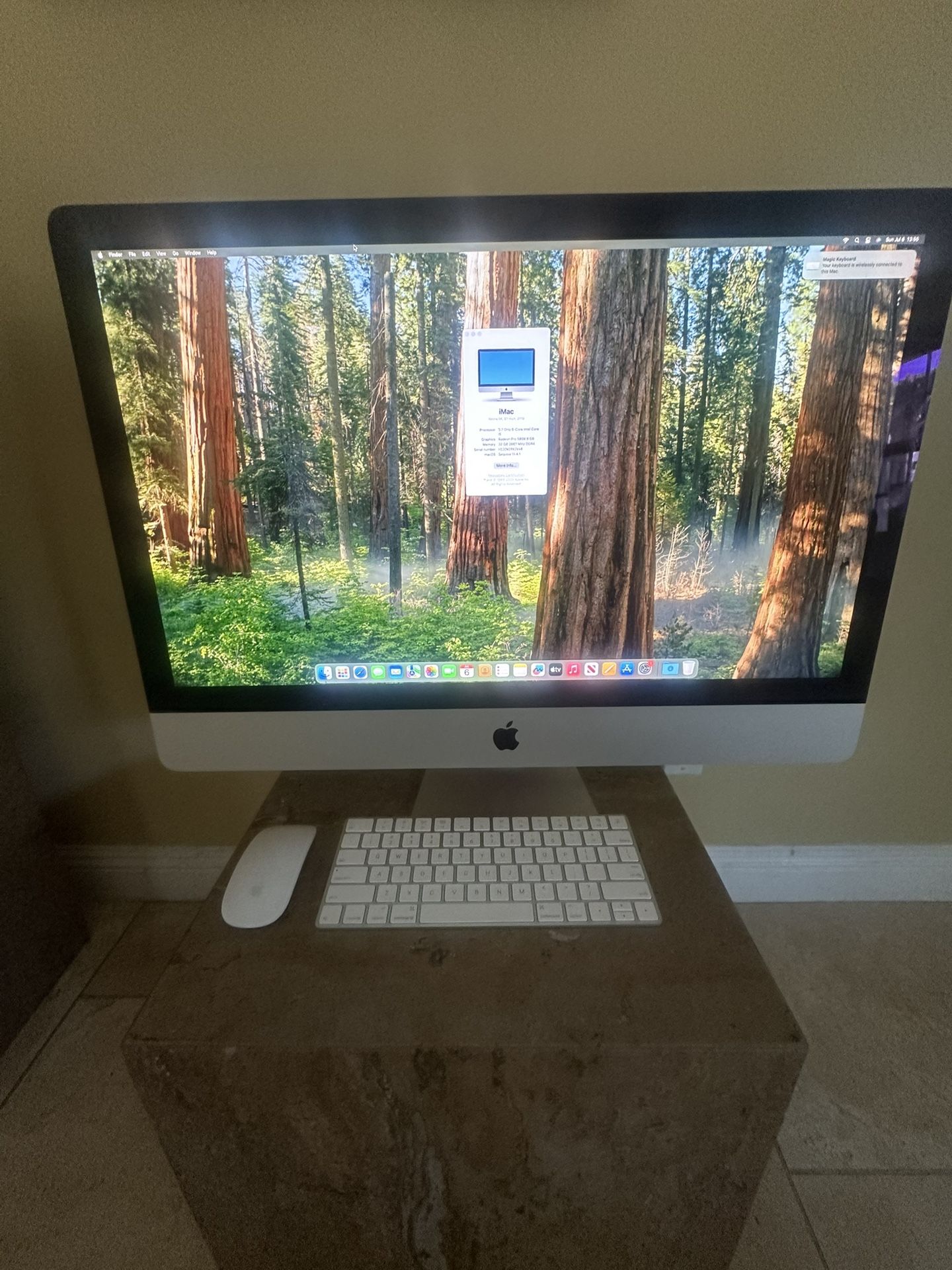 2019 imac 27 Inch 3.7 i5 6 Core 32GB 512GB Storage 8GB Video Card