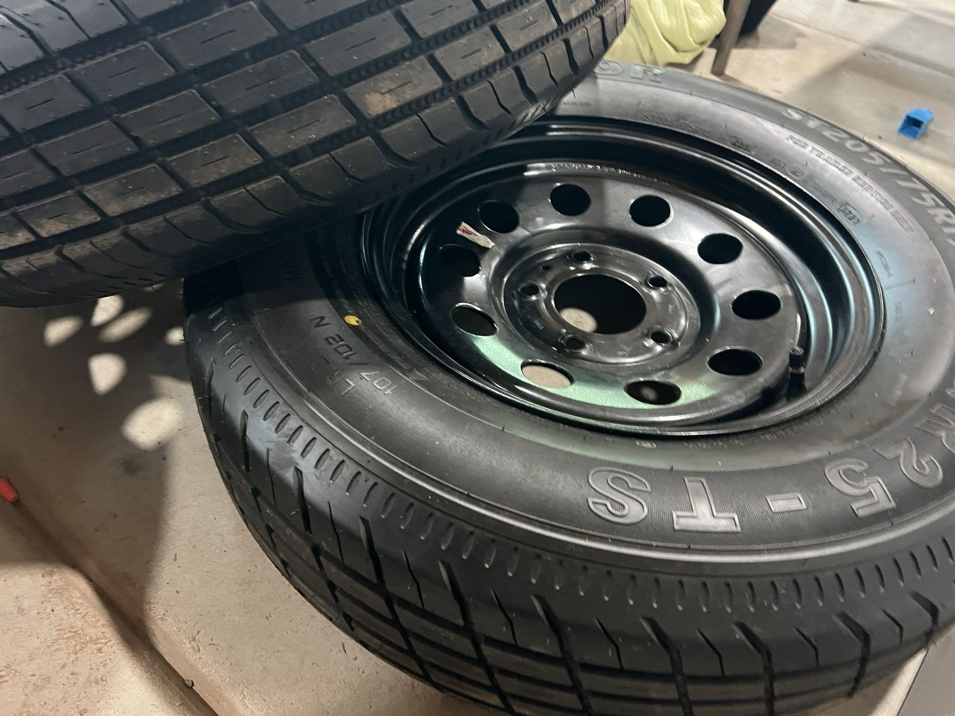 Rims And Tires For A Utility Trailer