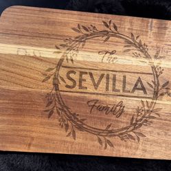 Personalized Laser Engraved Cutting Board