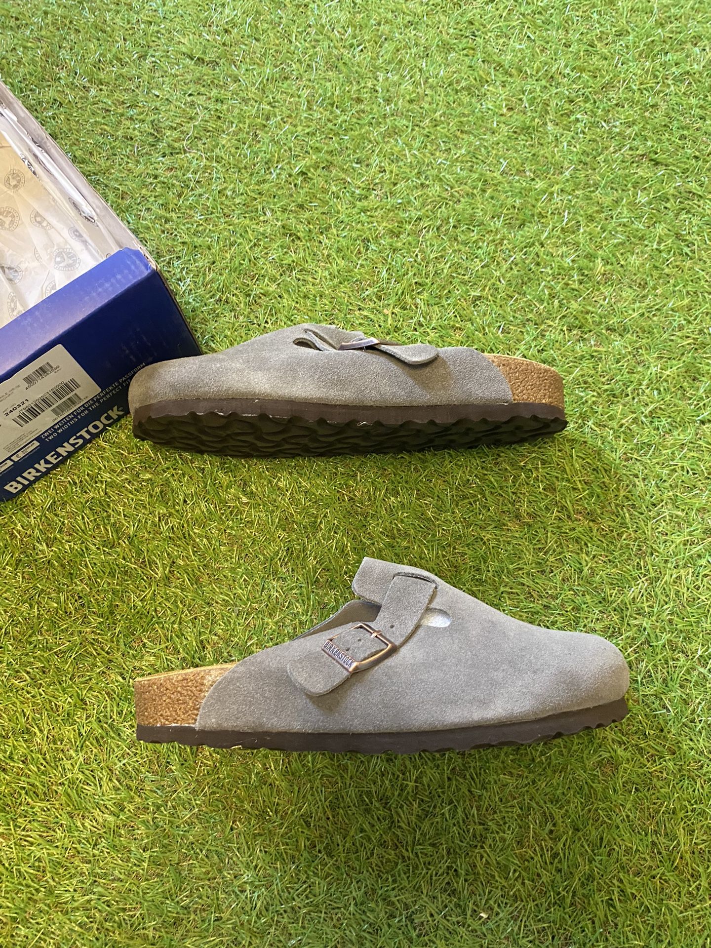 *ALL SIZES IN STOCK* Dark Grey Birkenstock Bostons Suede