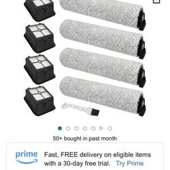 BesReyDa 4 Sets Replacement Brush Rolls and vacuum Filters