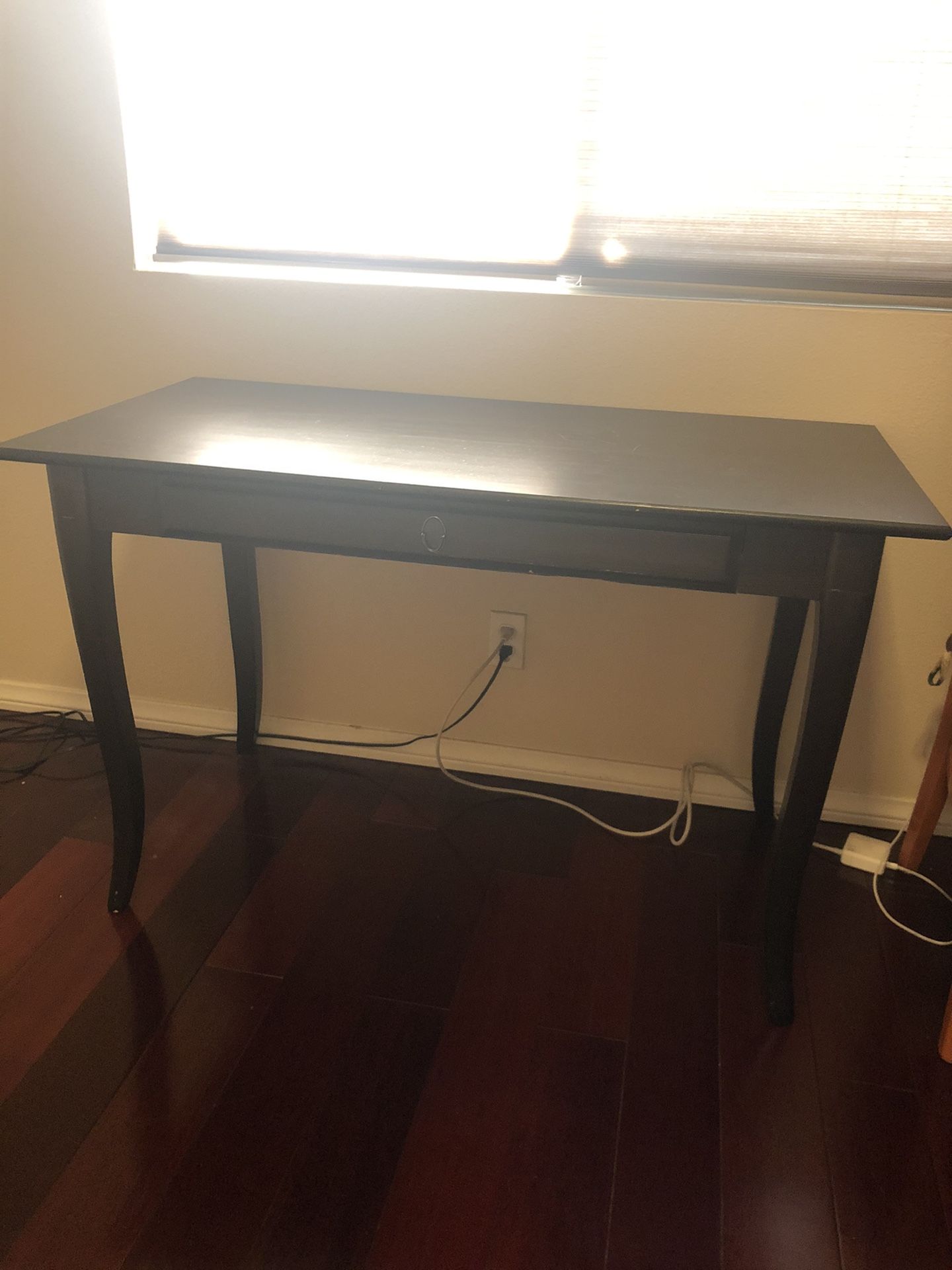Black desk (47” x 24” and 29” Height)