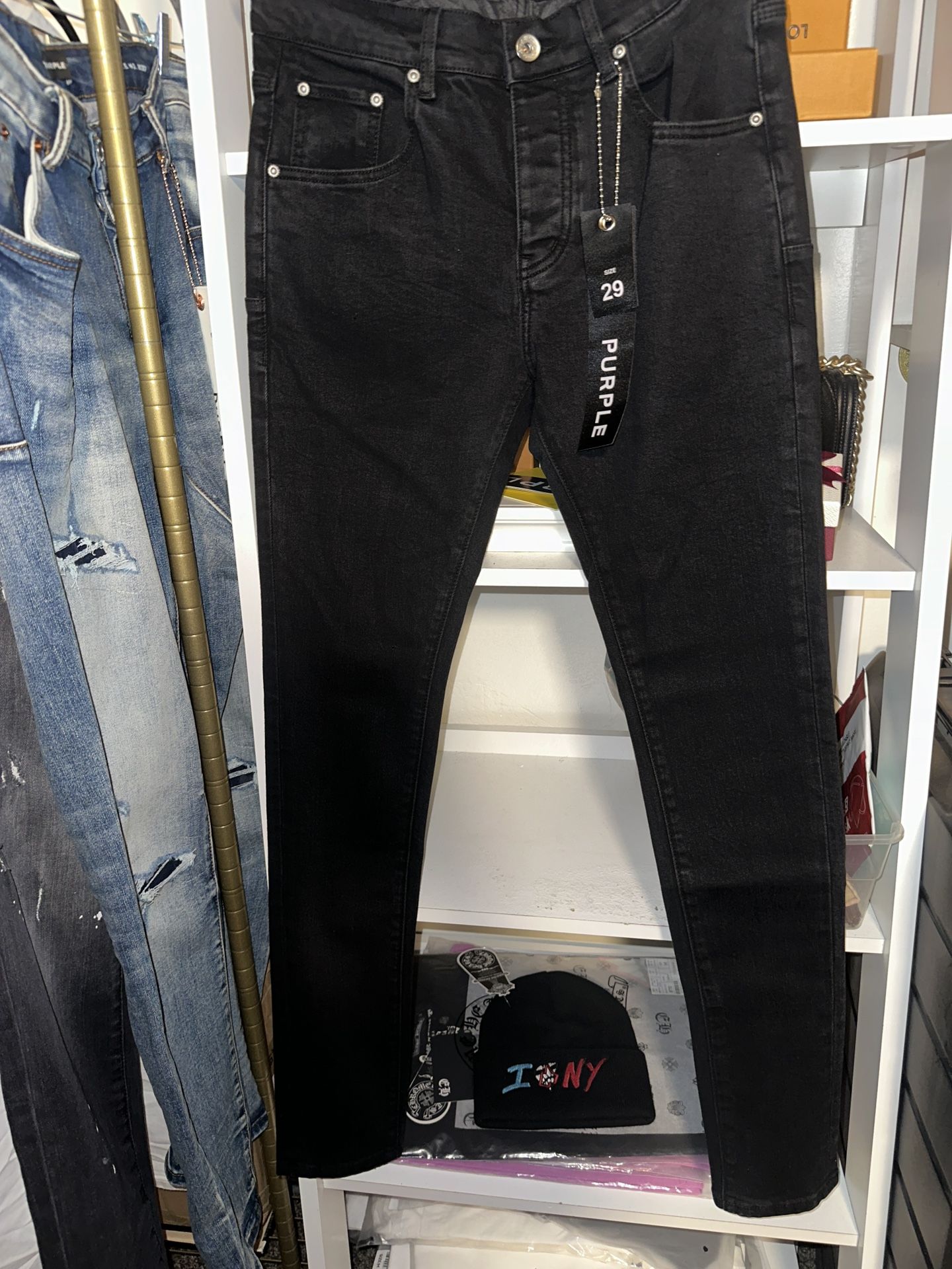 Clean Black, Black Tag Purple Brand Jeans