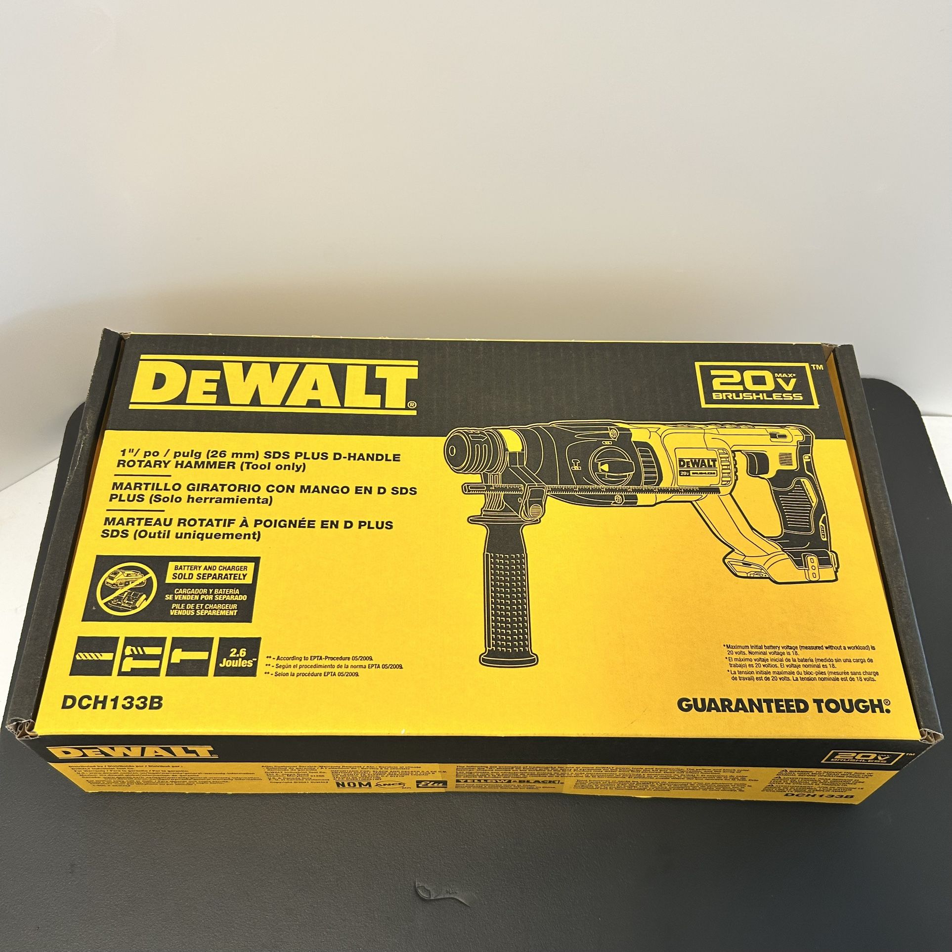 $130 Dewalt 20-Volt 1” SDS PLUS Rotary Hammer (TOOL-ONLY) 