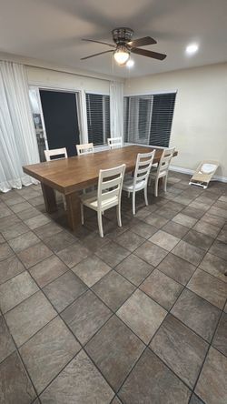 Wood table golden oak