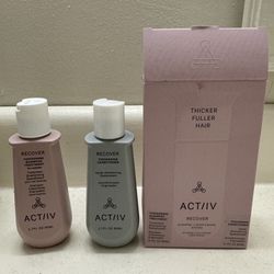 NEW Actiiv Womens Recover 2.7 FL oz tavel size Shampoo and conditioner. Thicker Fuller Hair
