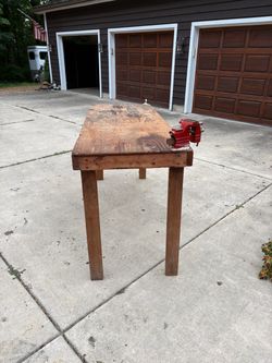 Wood work bench with Vice 3 foot