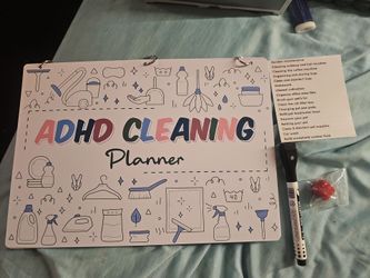 NEW ADHD Cleaning Planner Dry Erase Organizer | Daily, Weekly & Monthly