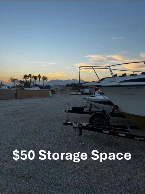 $55 Outdoor Storage Enclosed Cargo Flatbed Trailer Boat Parking Spaces

3 Acres

Gated With Lock & lights

24-7 Access

Double wide Gat. Lots of Room
