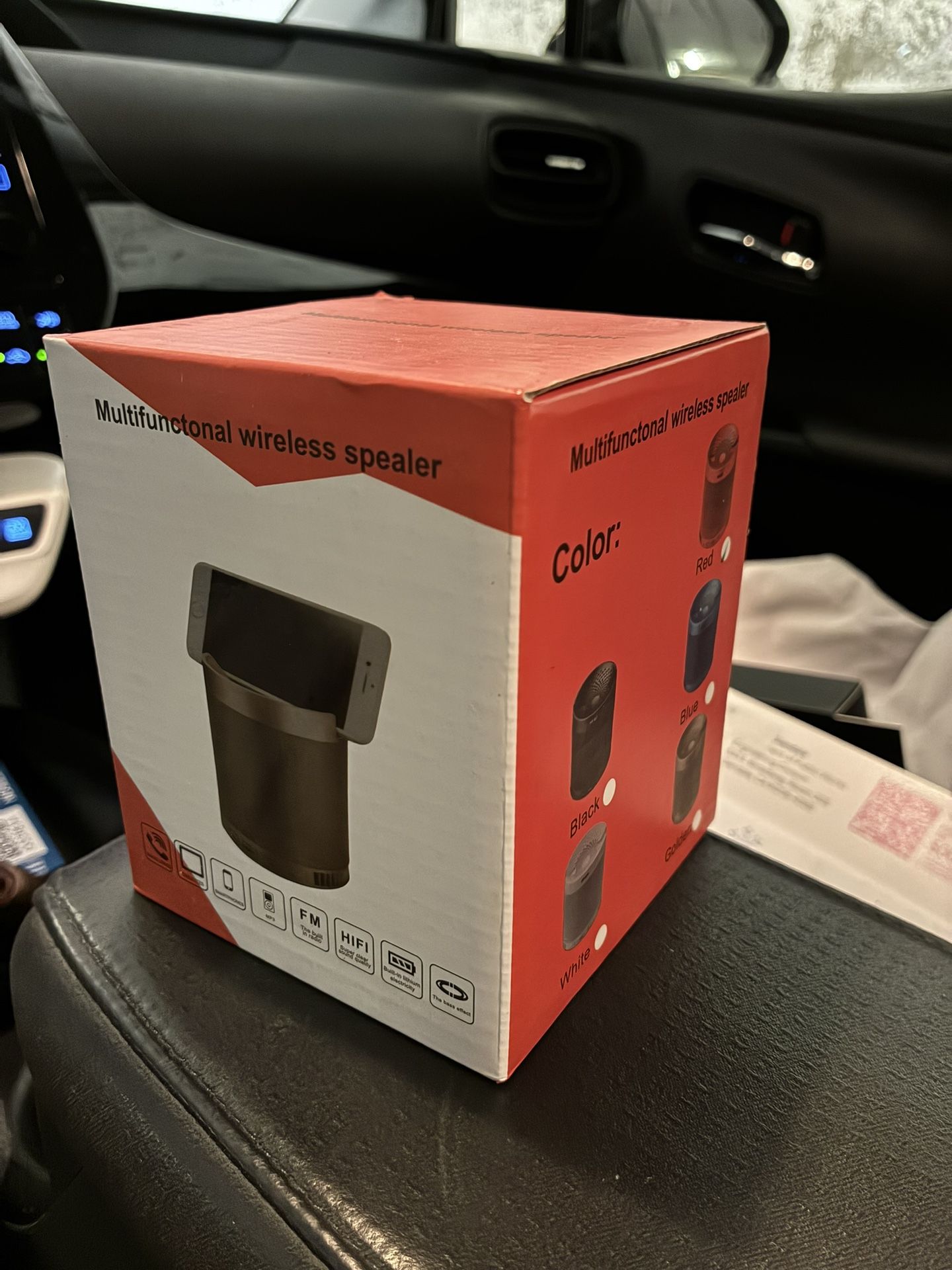 Portable Bluetooth speaker and phone display