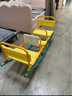 Assembled New Teeter Totter for Ages 3-8 Outdoor, 2 in 1 Rocking Seesaw Playground